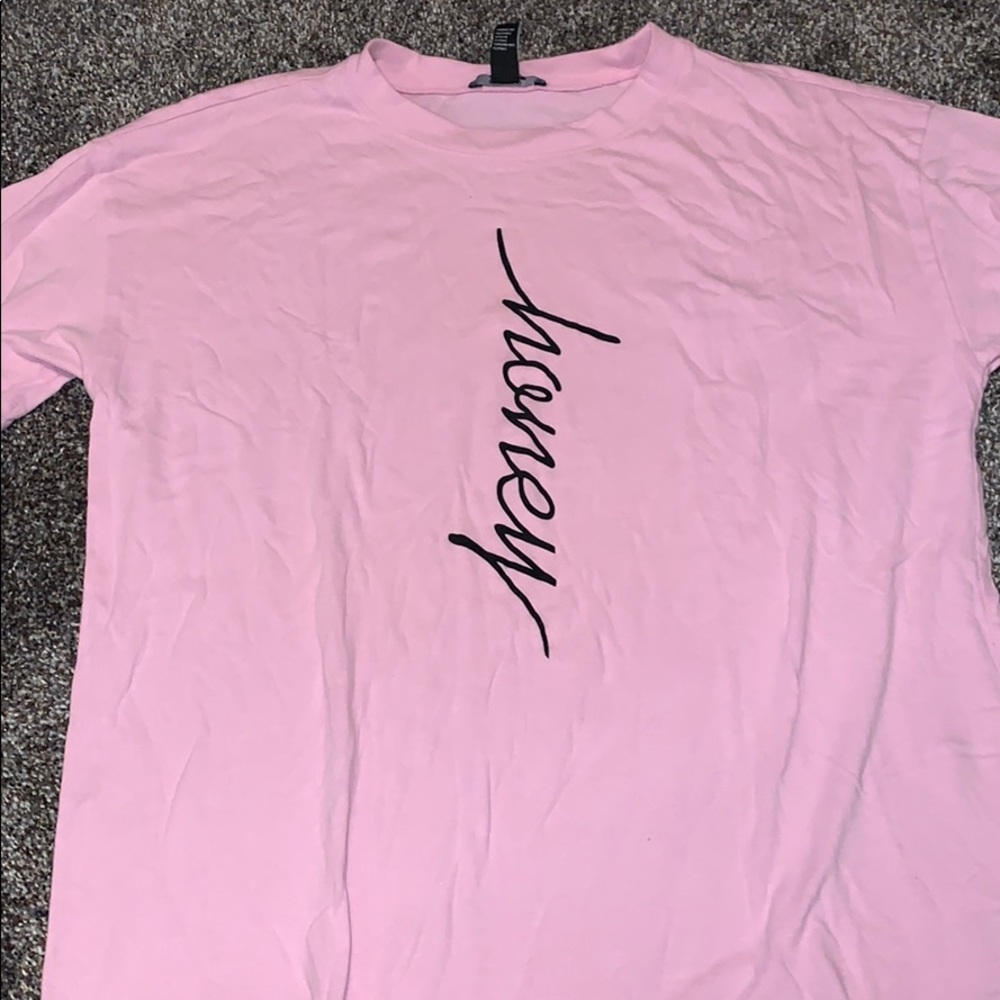 Forever 21 Pink “honey” oversized tee